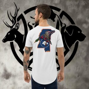 ms duck mallard men's curved hem t shirt