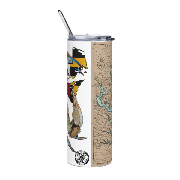 md blue crab stainless steel tumbler