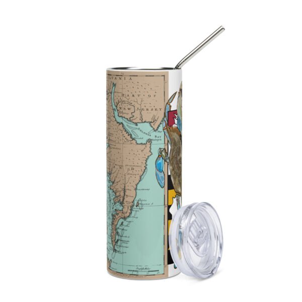 md blue crab stainless steel tumbler