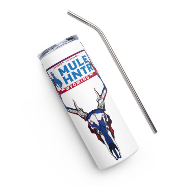 wy mule deer stainless steel tumbler