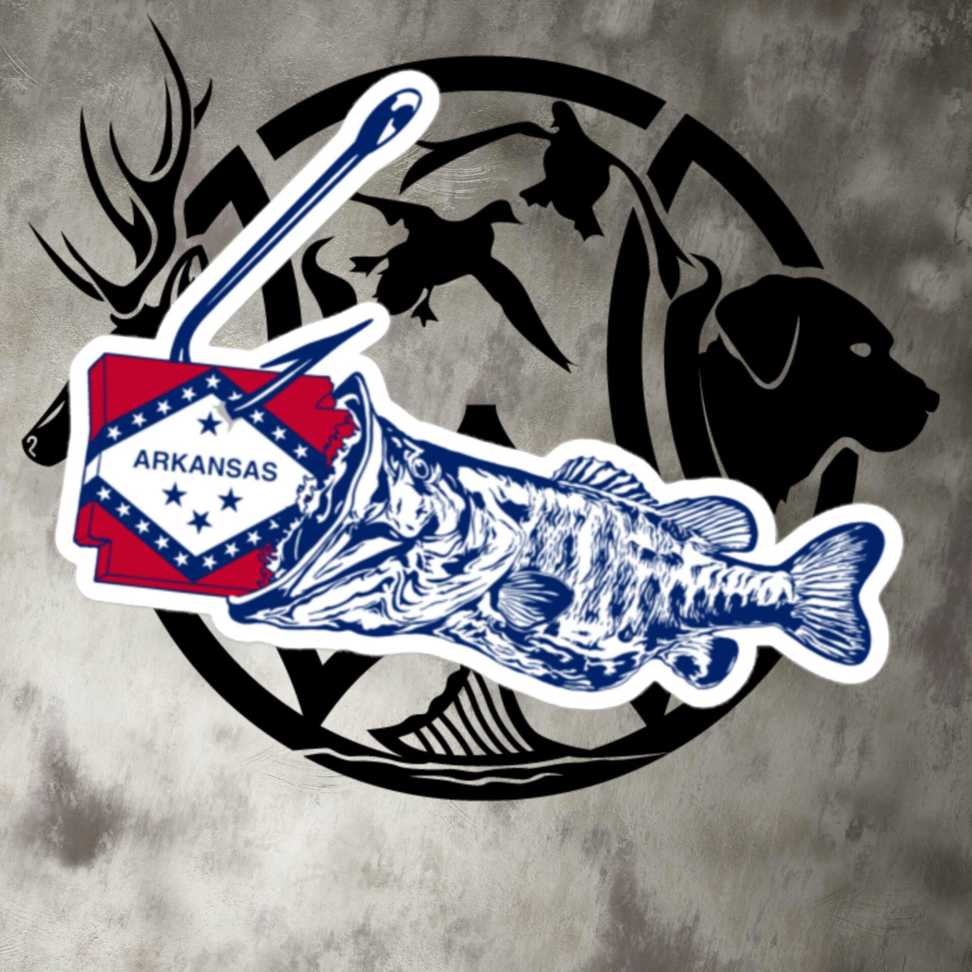 AR Bass Large Mouth Bubble-free stickers 5.5″ x 5.5″ – Windsor