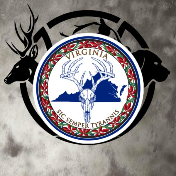 va deer skull bubble free stickers