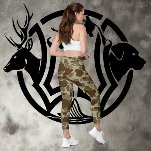 womens old school camo leggings with pockets