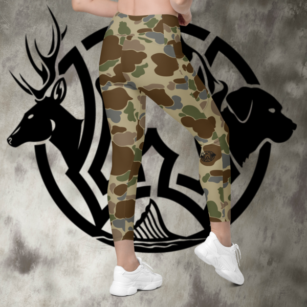 womens old school camo leggings with pockets