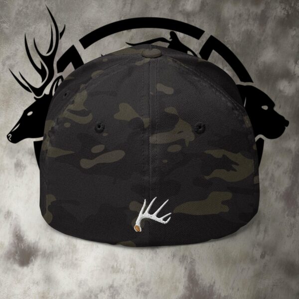 hat ww front & deer antler back twill cap