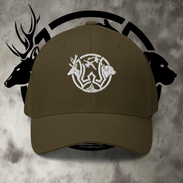 hat ww front & deer antler back twill cap