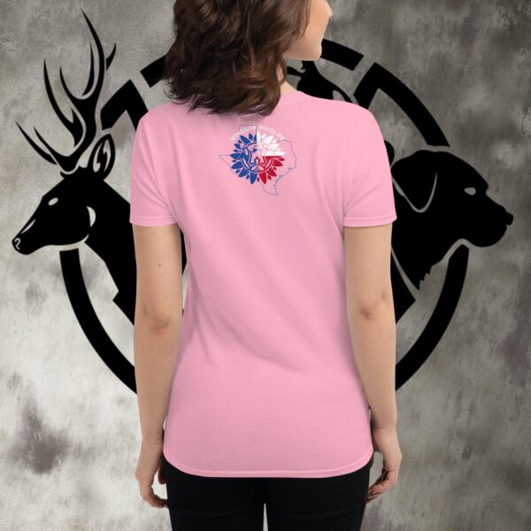 tx women's short sleeve t shirt ww lone star flower