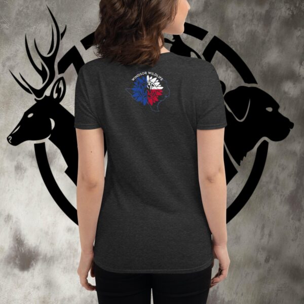 tx women's short sleeve t shirt ww lone star flower