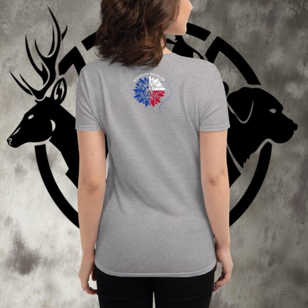 tx women's short sleeve t shirt ww lone star flower