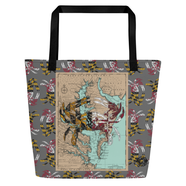 md crab tote bag 16" x 20"