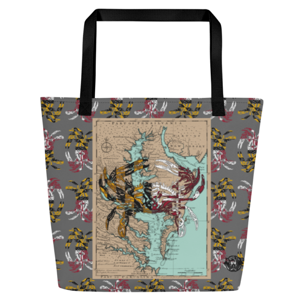 md crab tote bag 16" x 20"