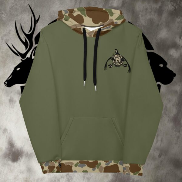 old school camo trim duckdog unisex hoodie