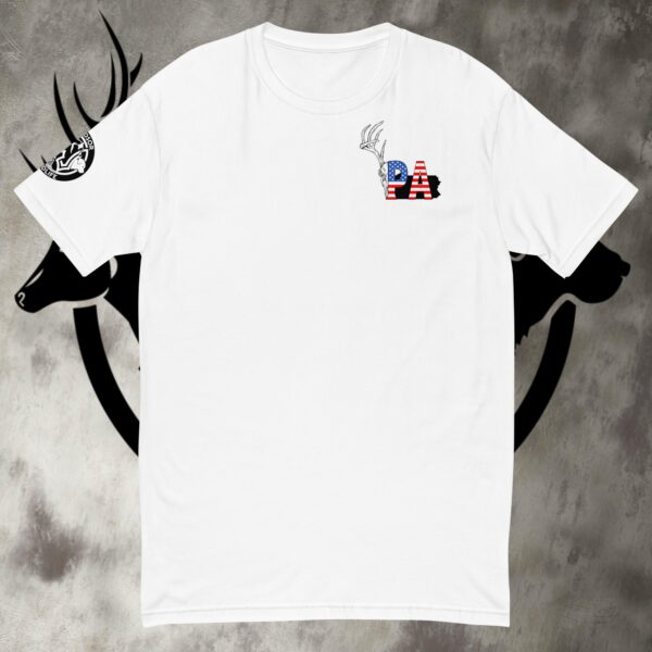 pa buck skull short sleeve t shirt lights