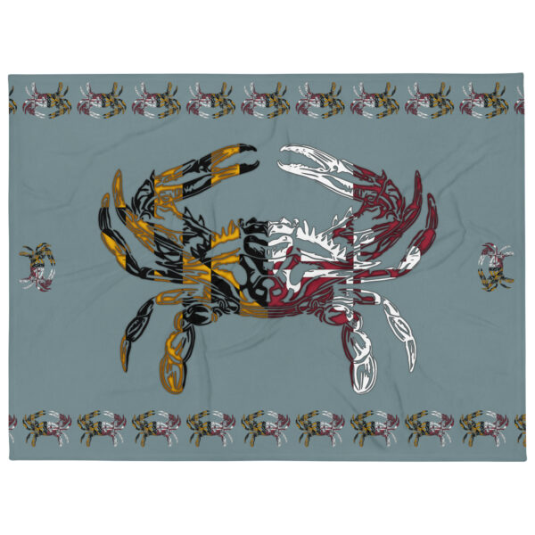 md crab flag 60" × 80" throw blanket