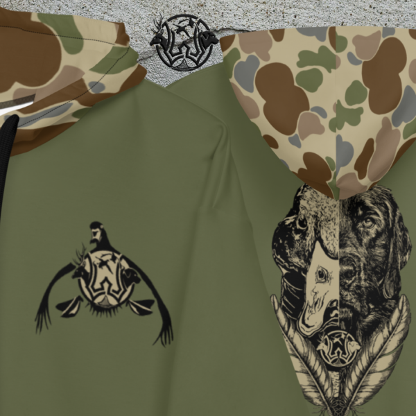 old school camo trim duckdog unisex hoodie