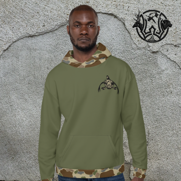 old school camo trim duckdog unisex hoodie