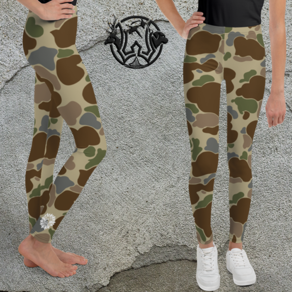 youth leggings old school camo