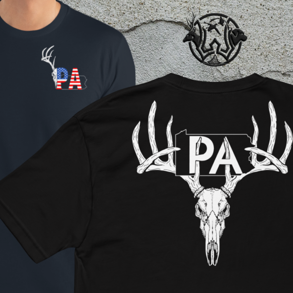 pa buck skull short sleeve t shirt