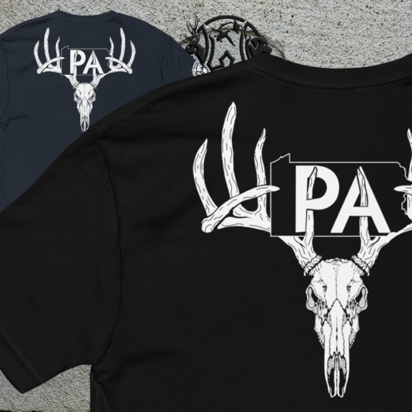 pa buck skull short sleeve t shirt