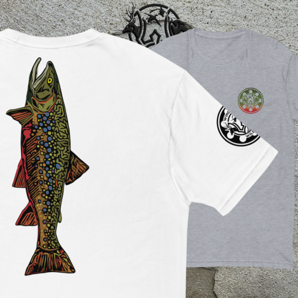 brook trout short sleeve t shirt lights