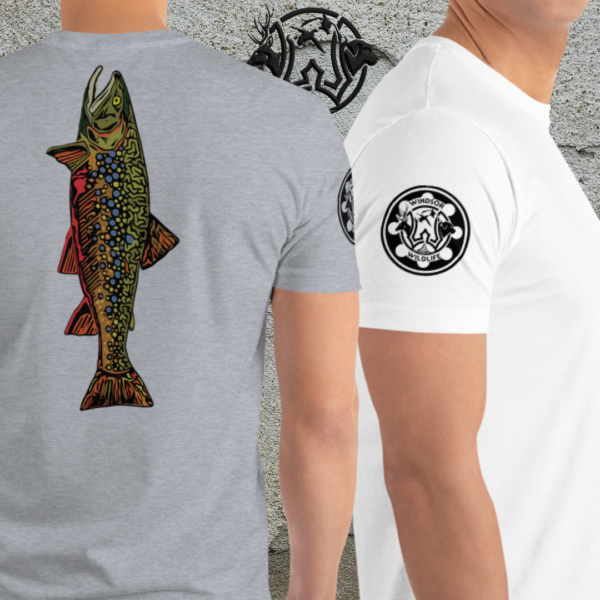 brook trout short sleeve t shirt lights