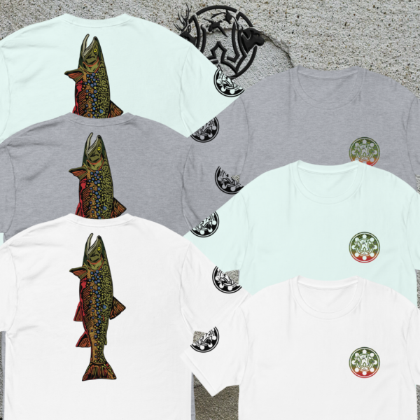 brook trout short sleeve t shirt lights