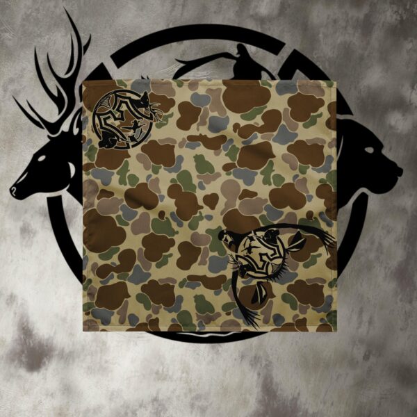 old school camo cupped duck bandana