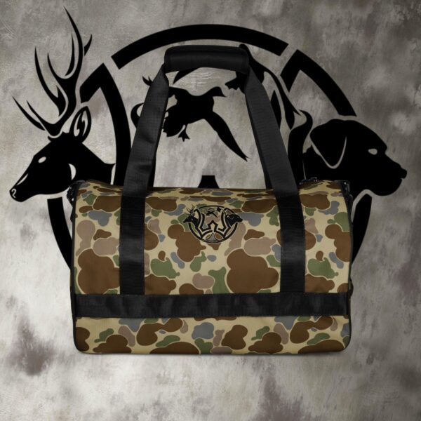 old school camo gym duffle bag