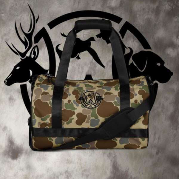 old school camo gym duffle bag