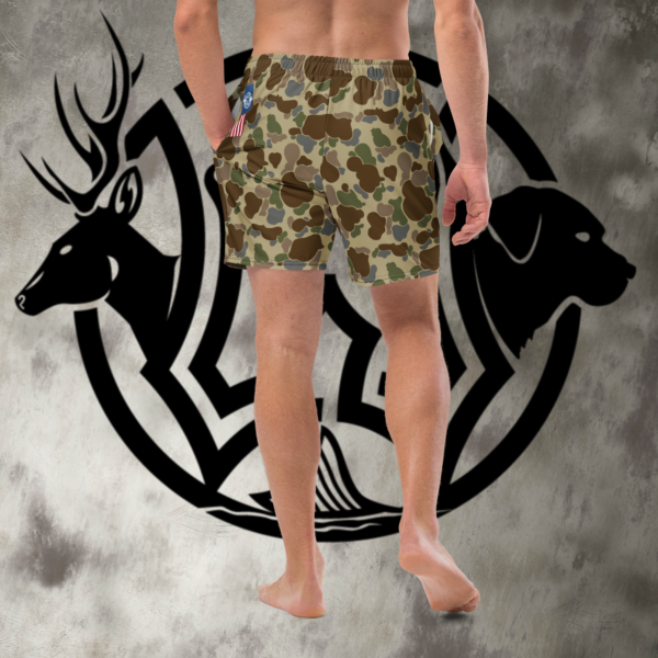 old school camo men's volley shorts