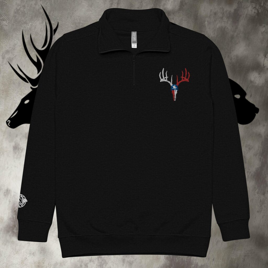 tx buck skull unisex fleece pullover