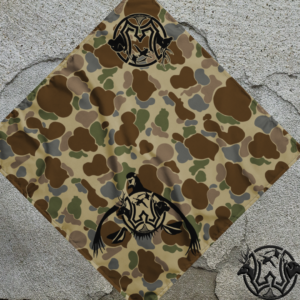 old school camo cupped duck bandana