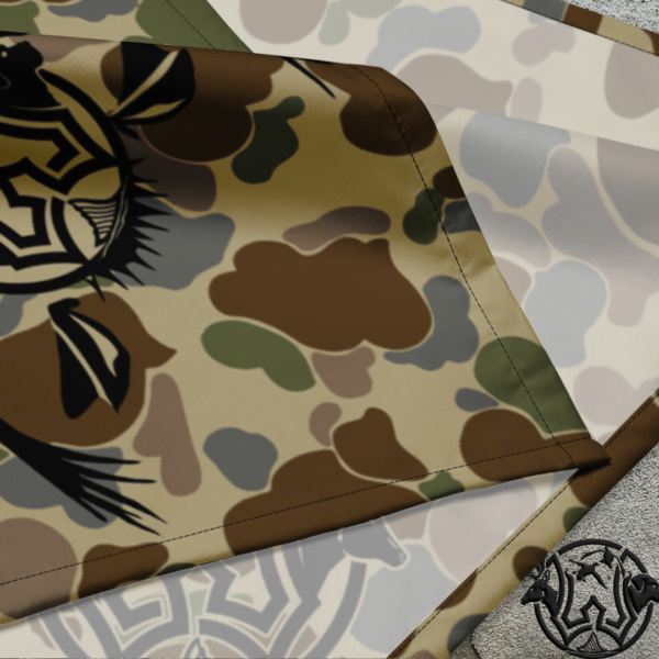 old school camo cupped duck bandana