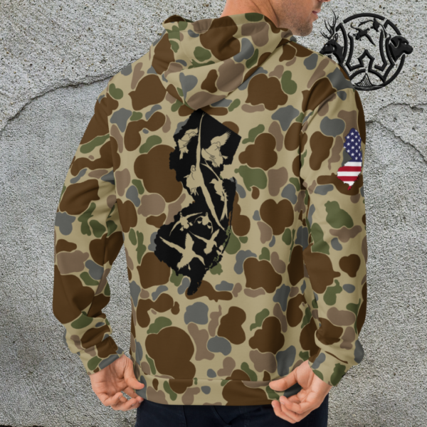 nj duck state old school camo unisex hoodie